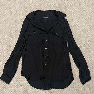 Banana Republic Elegant Black Button-Down Blouse